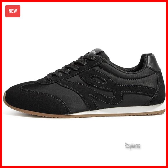 Lightweight Retro Sneakers Thin Sole Lace Up Athletic Walking Shoes